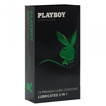 PLAYBOY CONDOMS LUBRICATED 3 IN1 12 PREMIUM LATEX CONDOMS