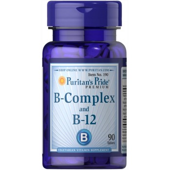 Vitamin B-Complex and Vitamin B-12 90 Tablets