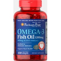 Omega-3 Fish Oil 1200 mg (360 mg Active Omega-3) 100 Softgels 