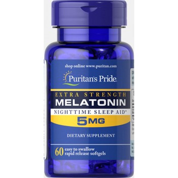 Extra Strength Melatonin 5 mg 60 Softgels 