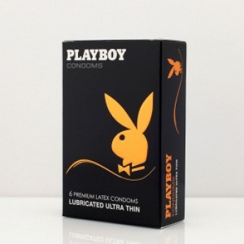 PLAYBOY CONDOMS LUBRICATED ULTRA THIN 6 PREMIUM LATEX CONDOMS 