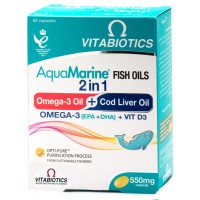 AquaMarine Fish Oil 2 in 1 (Omega-03+Cod Liver Oil)