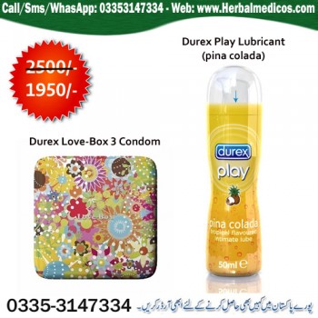 Durex Love Multiflower (3 condoms) with Durex Play Lubricant