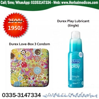 Durex Love Multicolour (3 condoms) with Durex Play Lubricant