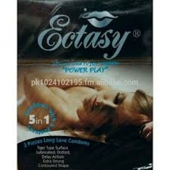 Ectasy Long Love Dotted Condom (5 in 1 Features) 3 Pieces