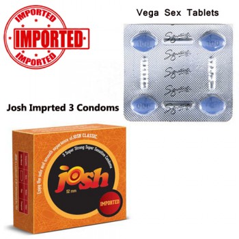 Pack of 1 Vega Tablets and Josh Condom Imported