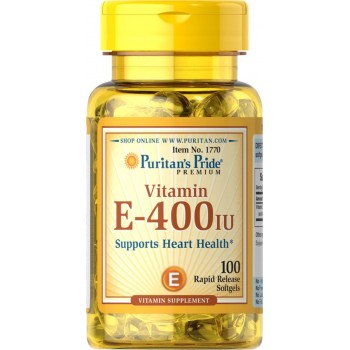 Puritan's Pride Vitamin E-400 iu Supports Heart Health 100% Natural-100 Softgels